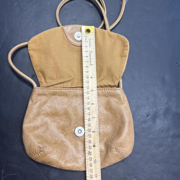 Fossil Boho Brown Leather Crossbody Bag Purse Key Adjustable Vintage Y2K - Picture 5 of 14